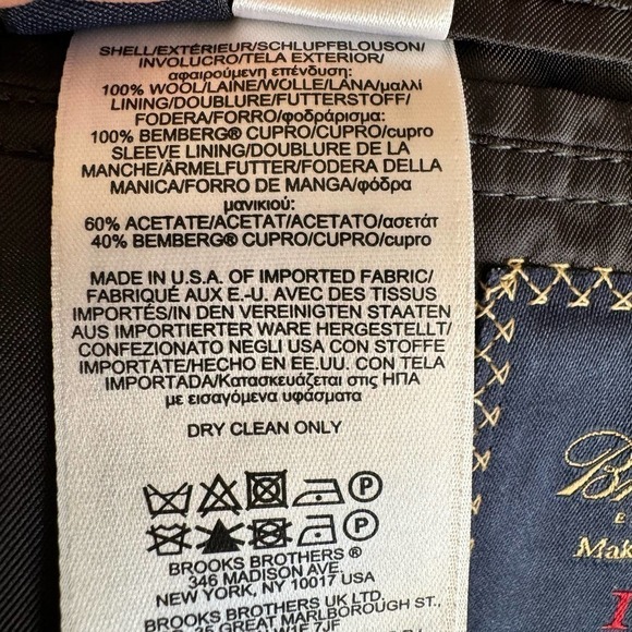 BROOKS BROTHERS SaxXon Sport Blazer Mens 43R Gray 100% Wool 1818 Madison - Picture 8 of 11